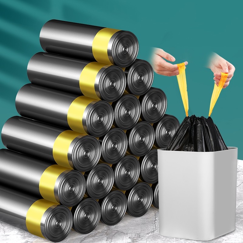 汉世刘家垃圾袋抽绳式家用加厚手提式实惠装袋塑料袋办公室用清洁