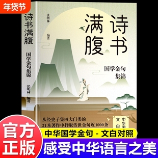 正版满腹诗书国学金句集锦当白话文遇见古诗文今文古译高情商话术的语言充满文化底蕴告别词穷学会的表达提升说话之道有诗诗词清雅