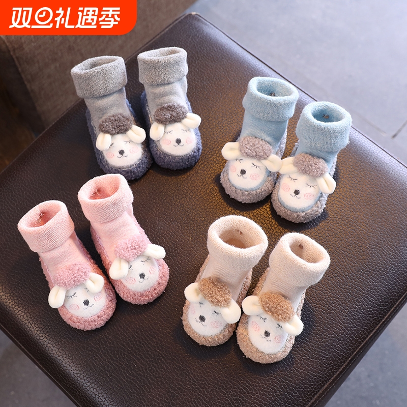 婴儿鞋秋冬季加厚保暖软底