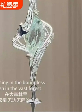 森系缠绕项链镂空高级感项链ins潮流新款创意吊坠森系缠绕锁骨链