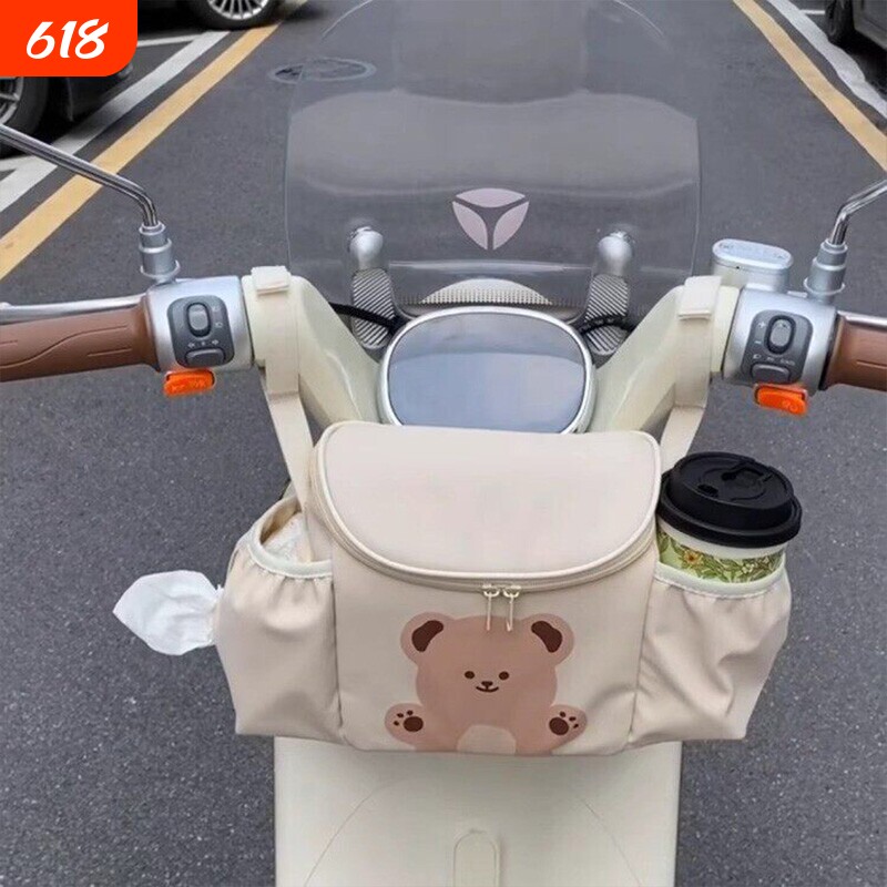 新款电动车挂物包收纳三轮车婴儿推车大容量前置物兜挂袋手机置物