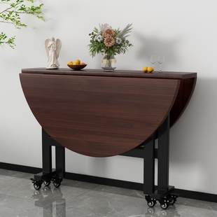 饭桌客厅12人大桌子餐桌家用实木折叠吃饭大圆桌带转盘阳台露营