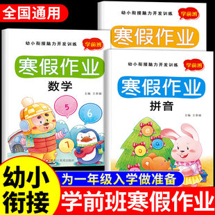 幼小衔接教材全套寒假作业一日一练幼儿园中大班学前班寒假作业拼音数学语文幼升小衔接练习册一年级思维训练题专项练习本一本通Q