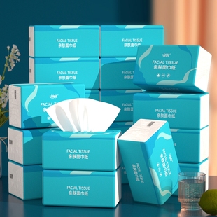 钟情大规格高端原生木浆4层加厚可湿水抽纸320张/包*20包