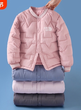 儿童羽绒内胆秋冬季男女童轻薄保暖背心学生外套THH104蓝色紫色