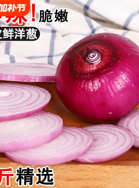 山东紫皮洋葱新鲜5斤水果生吃甜圆葱洋葱头当季农家蔬菜生吃圆葱
