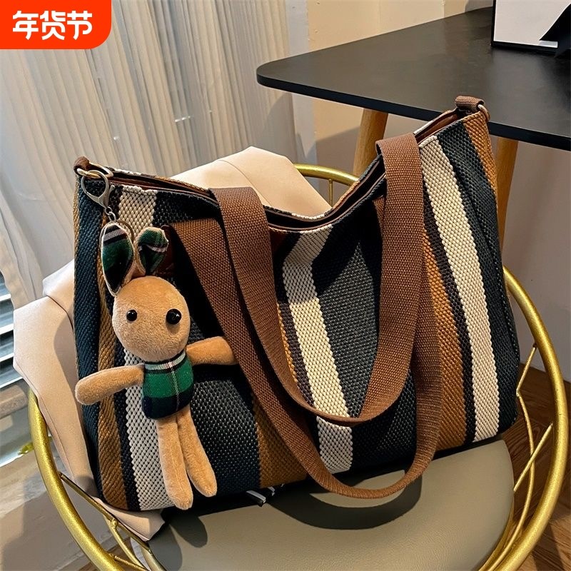 包包女2024新款潮时尚帆布ins大容量单肩包腋下包托特包斜挎手提,箱包皮具/热销女包/男包,通用款女包,淘宝优惠券,粉丝福利购,淘宝优惠卷