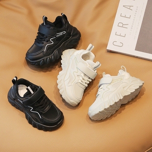 2025爆款 新款 宝宝鞋 子软底学男童运动鞋 皮面5 秋季 7岁女童老爹鞋