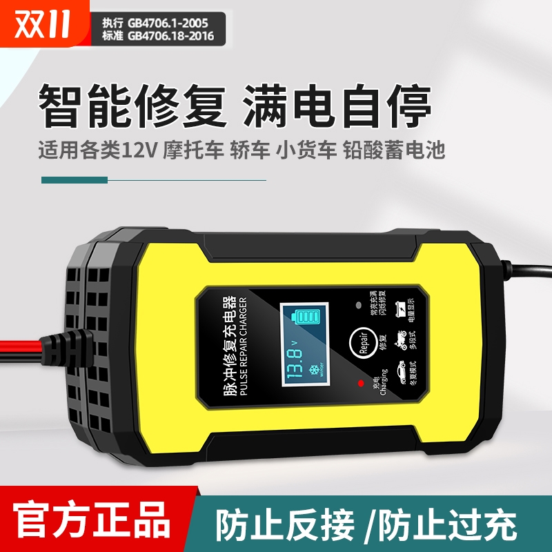 12v伏充电器汽车踏板铅酸通用