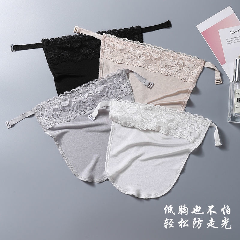 新款潮舒适防走光精致短款隐形蕾丝花边一片式抹胸女时尚新品低胸
