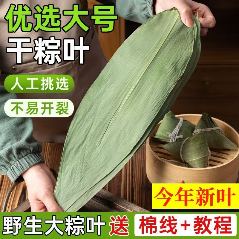 特大号野生干粽叶新鲜包粽子箬叶端午必备粽叶干大号家用粽子叶干