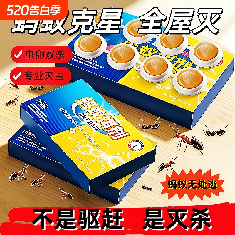 蚂蚁药家用厨房室内强效灭蚁饵呋虫胺专用杀虫剂灭防合一