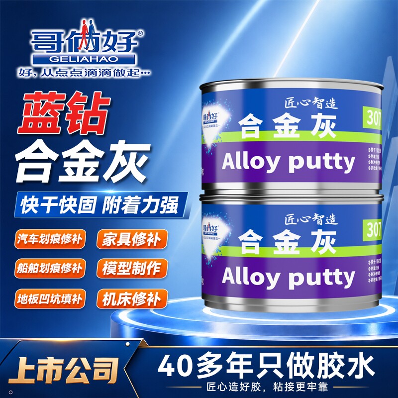 哥俩好原子灰汽车补漆腻子膏钣金修复补车划痕快干金属底漆修补