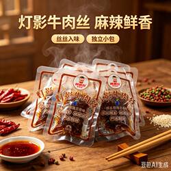 棒棒娃灯影牛肉丝五香麻辣味休闲牛肉干肉脯零食四川特产