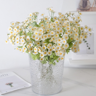 洋甘菊仿真6头小雏菊花欧式田园假花居家软装非洲菊绢花批发零售