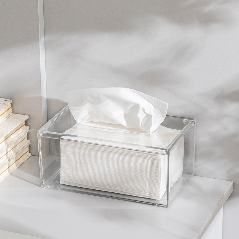 简约透明亚克力纸巾盒洗脸巾创意家用客厅抽纸盒卷纸收纳盒纸抽盒,收纳整理,纸巾盒,淘宝优惠券,粉丝福利购,淘宝优惠卷