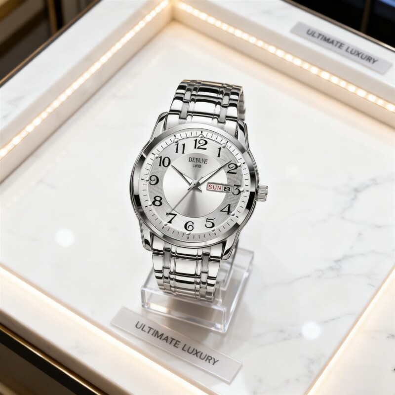 男款手表防水石英腕表高级感男士全自动非机械表正品名牌钢带商务