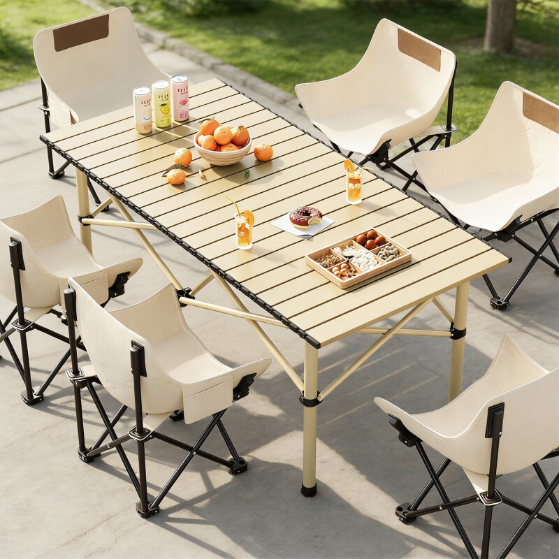 户外折叠桌便携式蛋卷桌子野餐露营野营烧烤轻便摆摊桌椅全套装备