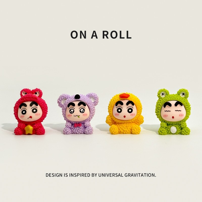 治愈系情绪稳定可爱蜡笔小新车摆件桌面摆件车内饰品办公室工位