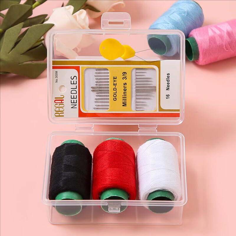 便携迷你针线盒家用针线包好宿舍实用套装缝衣线缝补工具白线大眼