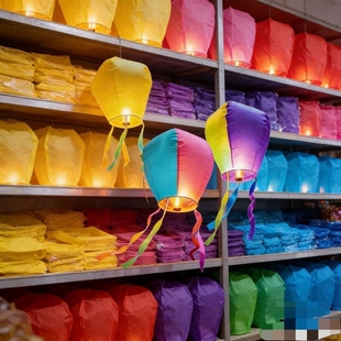 新年新款加厚安全型孔明灯许愿灯批发创意网红天灯高级阻燃防火纸