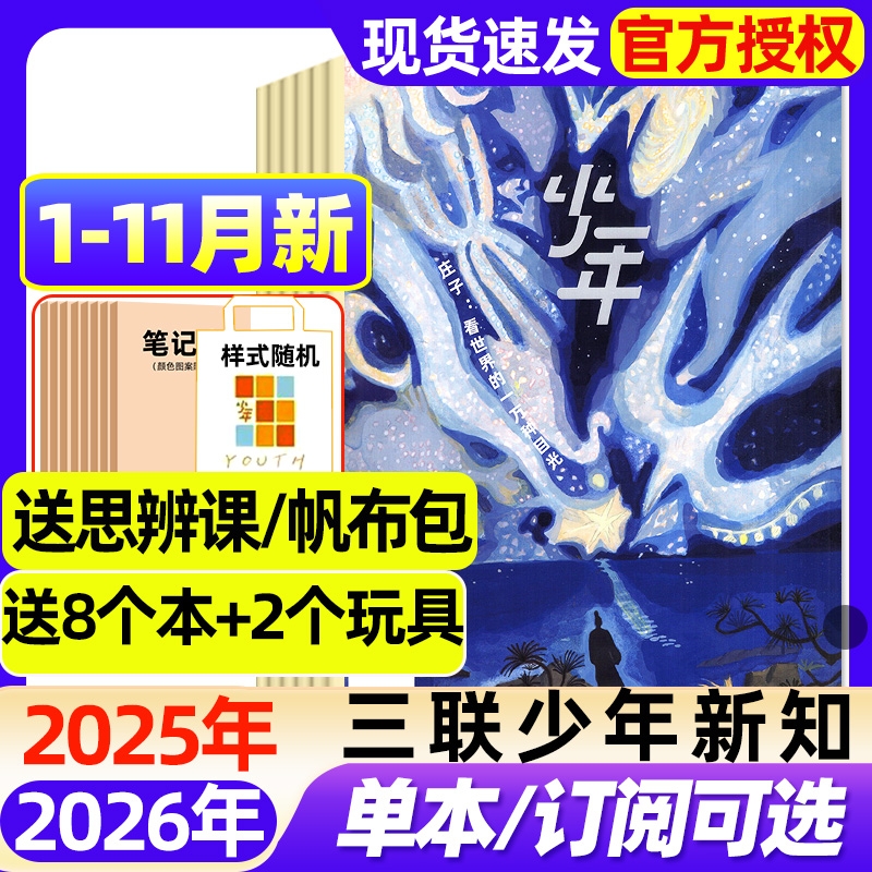 三联少年新知杂志2025年1-11月新【2026全年/半年订阅】生活周刊青少年思维启蒙9-16岁阳光少年报博万物好奇号商界过刊