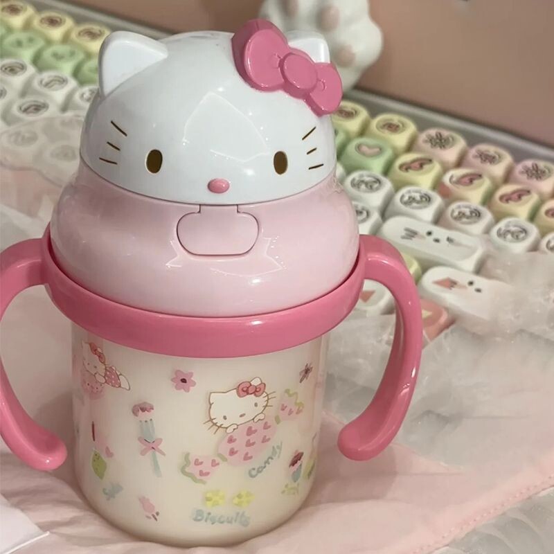 日本哈喽kt水杯吸管奶杯H图片