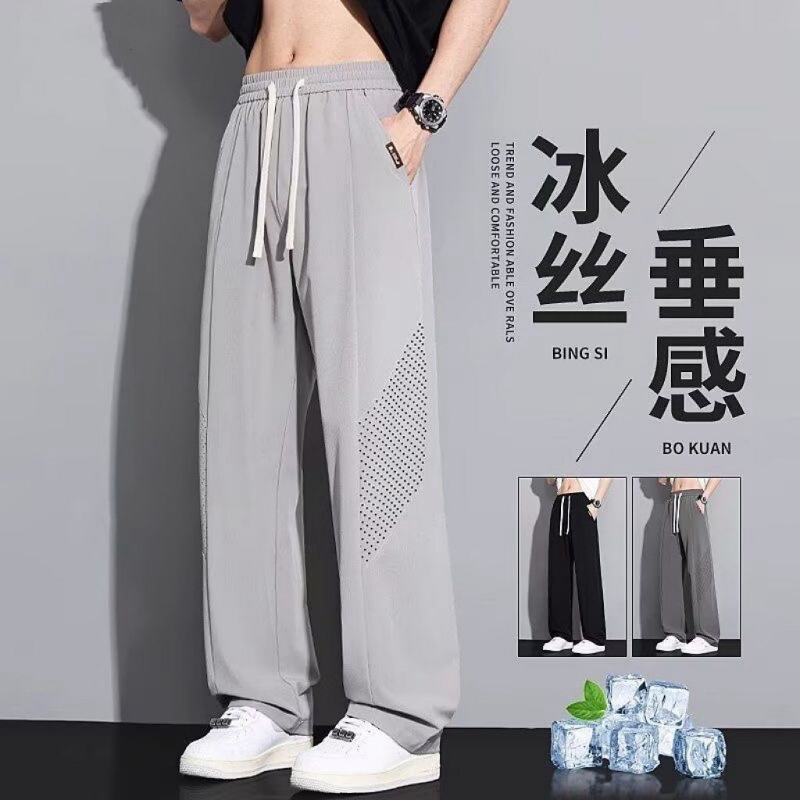 薄款休闲裤男士2025加大码夏季冰丝新款男裤防晒运动速干裤子男款