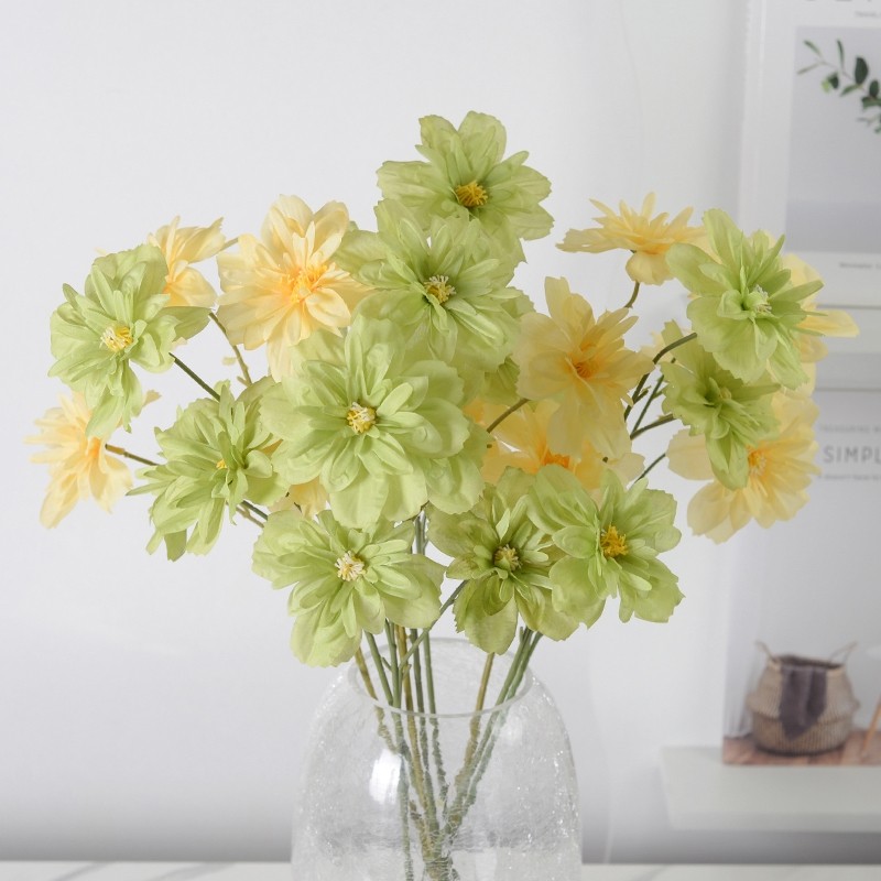 仿真月季花假花客厅餐桌摆件DIY装饰栅栏批发花朵花瓣白色蓝色