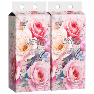 初诺柔软细腻厚实亲肤悬挂抽纸400张/提*2提起