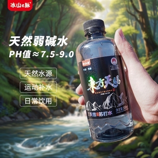 箱 12瓶 天然弱碱性水PH7.5 9克东原水苏打水家用商务用水500ml