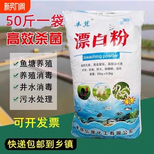鱼塘养殖场漂白消毒粉井水食用水产养殖场自来水净化去青苔漂白粉
