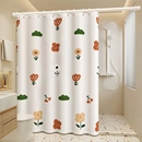 浴室浴帘卫生间洗澡防霉免打孔隔断帘子淋浴间干湿分离套装 防水