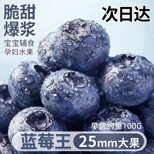 云南花香蓝莓新鲜水果当季高山L2520mm鲜果孕妇整箱顺丰包邮大果