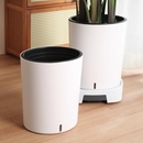 懒人自动吸水盆家用带托盘带轮大号轻奢高级感树脂大口径加仑花盆