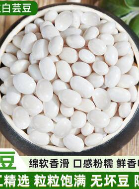小白豆5斤农家新货小白芸豆珍珠豆煲汤五谷杂粮健康玉米食材散装