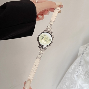 4创意女款 皮质创意腕表gt5pro智能运动手表带gt4女士专用女表watch5 gt3表链gt2高级感 5表带新款 适用华为gt6