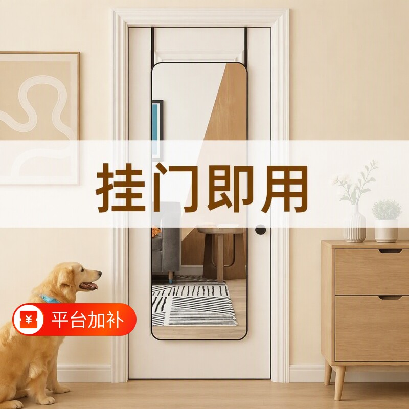 壁挂式宿舍全身镜子挂门后试衣镜挂墙出租屋少女穿衣高清镜卧室
