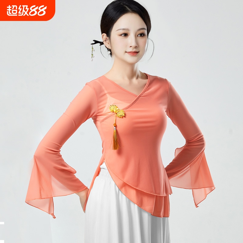 古典舞舞蹈服装飘逸女练功服上衣
