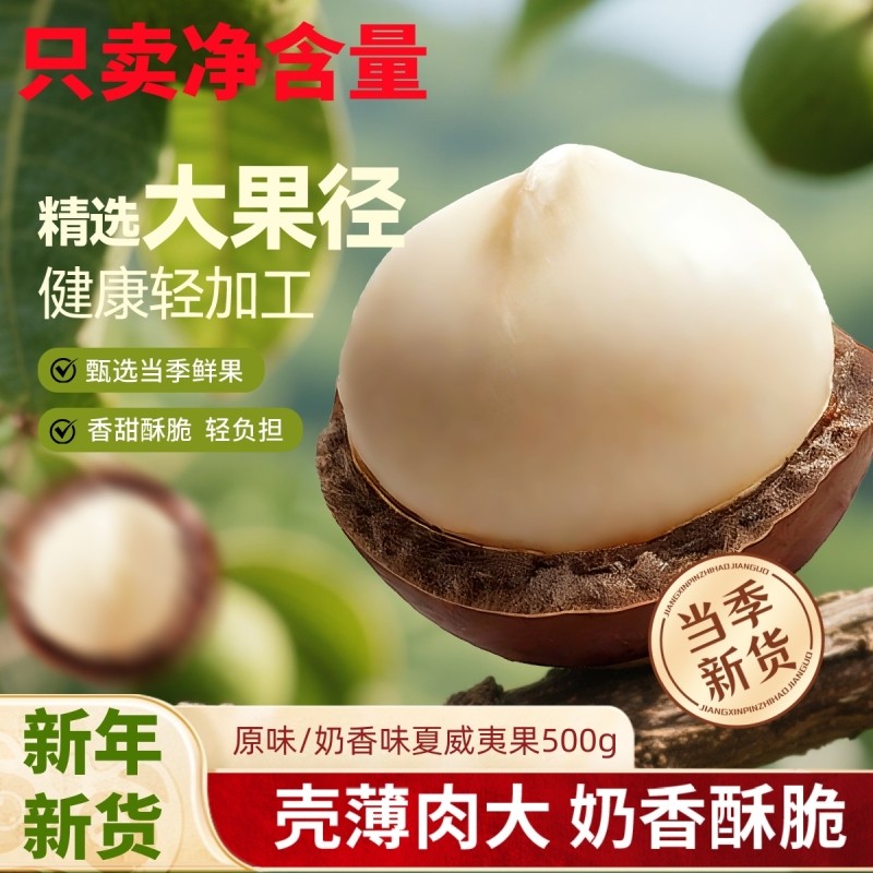 过年2025年新货夏威夷大果袋装坚果干果零食散装批发年货原味新年