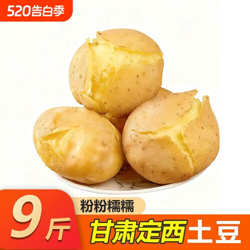 2026甘肃土豆沙面新鲜定西土豆面洋芋蔬菜黄心马铃薯