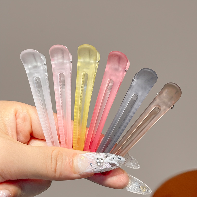 彩色磨砂发夹女化妆定位夹子ins风鸭嘴夹发根蓬松刘海夹发卡头饰