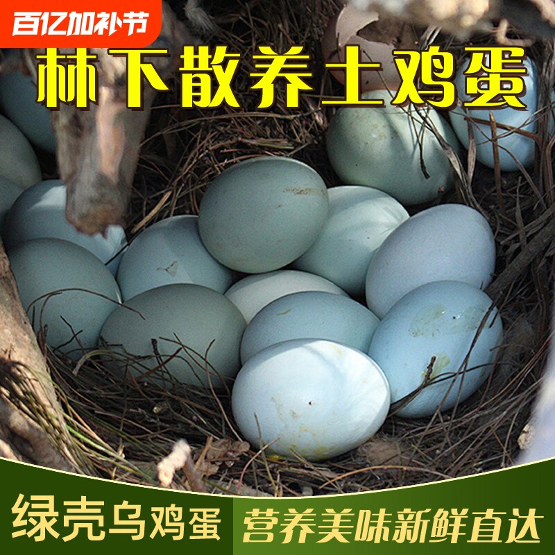绿壳乌鸡蛋20枚大别山散养鲜蛋孕妇宝宝正宗农家土鸡蛋新鲜配送