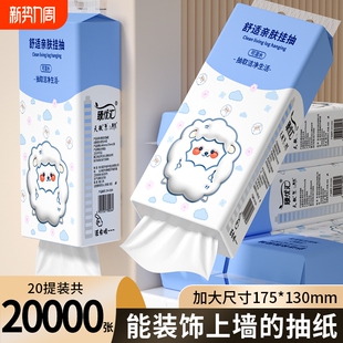 抽纸纸巾悬挂式 20大提20000张餐巾纸面巾纸卫生纸家用擦手纸实惠