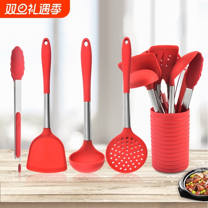 耐高温厨具套装硅胶厨具不粘锅铲汤勺漏勺厨房工具烹饪套装