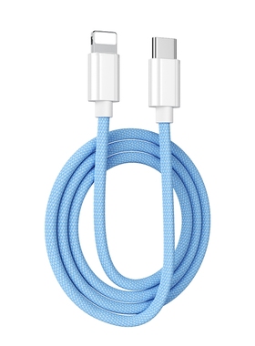 快冲冲适用苹果PD30W快充线1米蓝色单条装