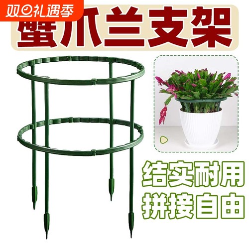 蟹爪兰加粗款叠加花防倒伏支撑杆