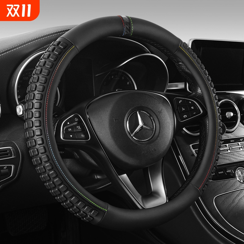 厂家汽车方向盘套改装运动防滑四季通用车把套一件代发跨境运动风