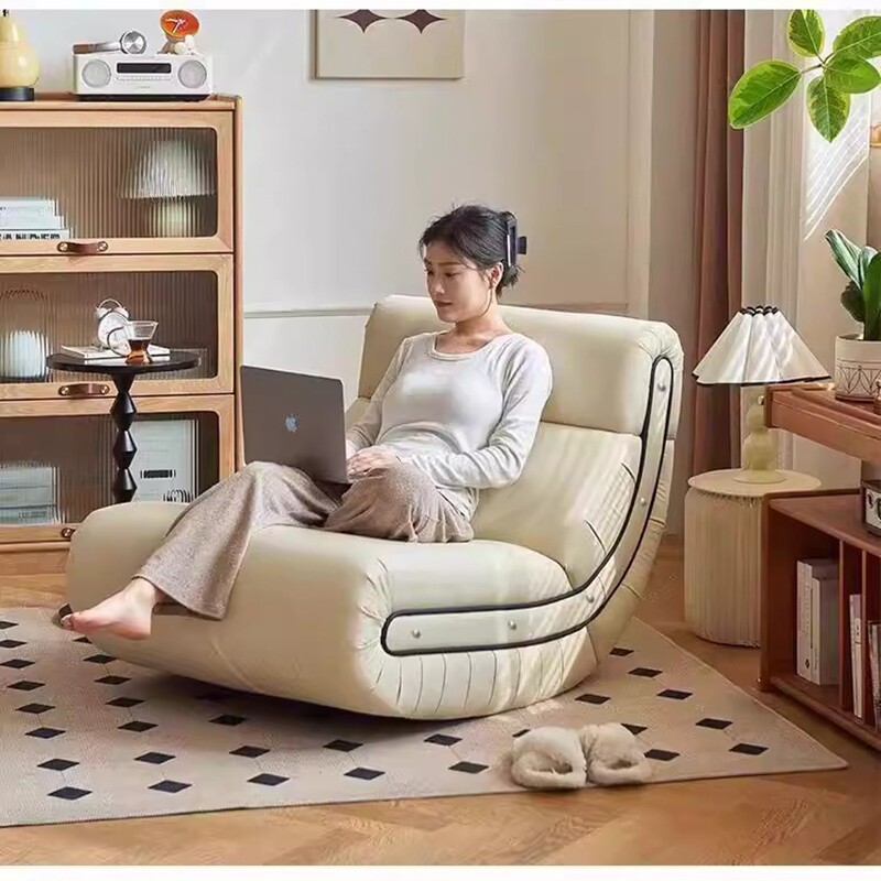 客厅摇摇卧室阳台躺椅懒人网红单人家用轻奢摇椅休闲沙发