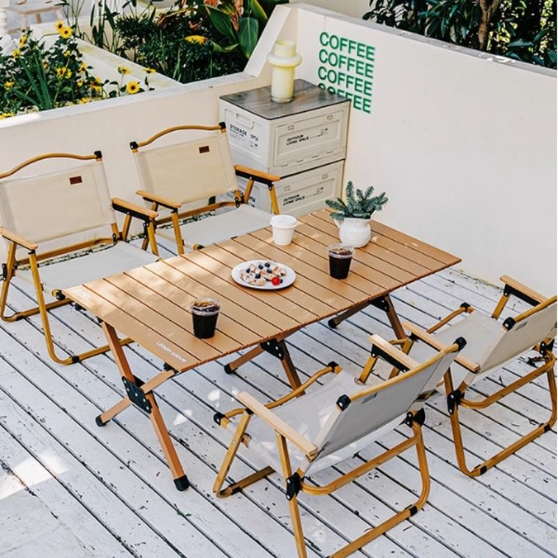 露营桌椅户外折叠桌子月亮椅子蛋卷桌便携式野餐野营装备全套茶桌